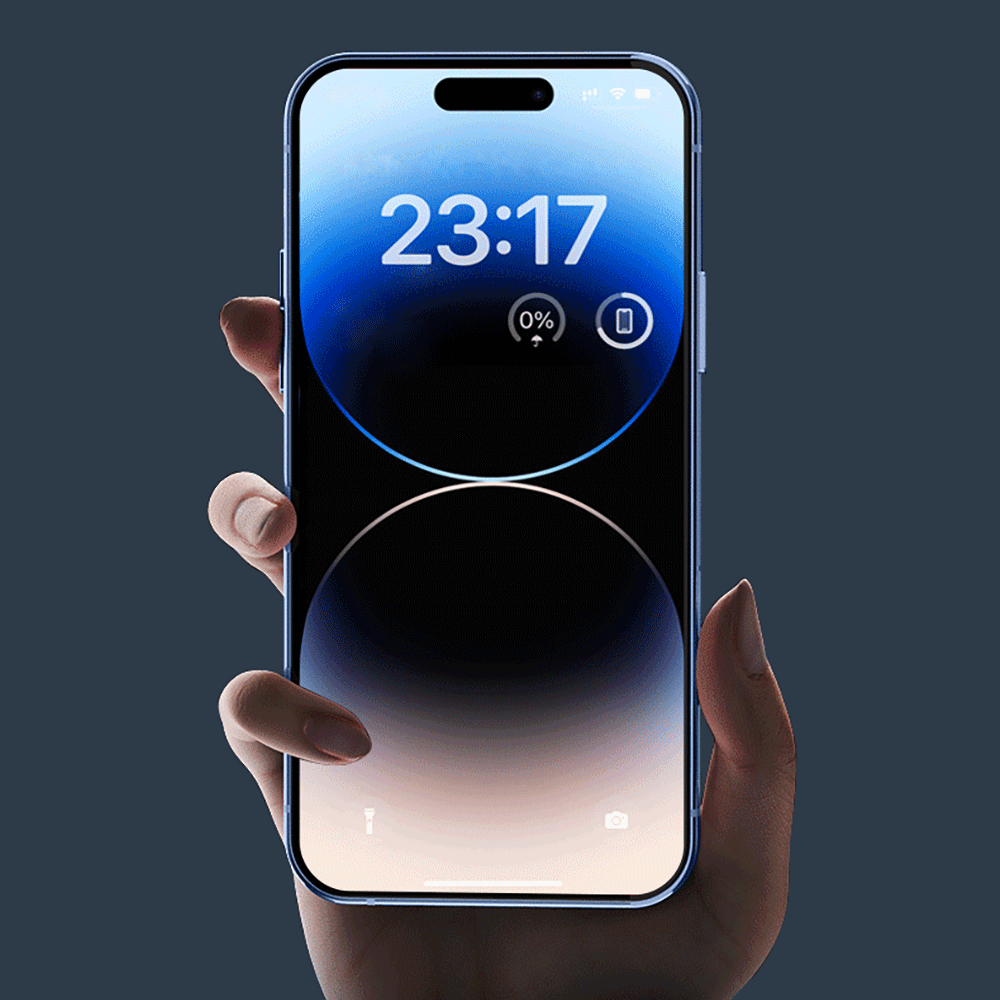 iPhone 17 Pro  Privacy Panssarilasi pölynpoistaja-asennusapurilla, koko näytölle