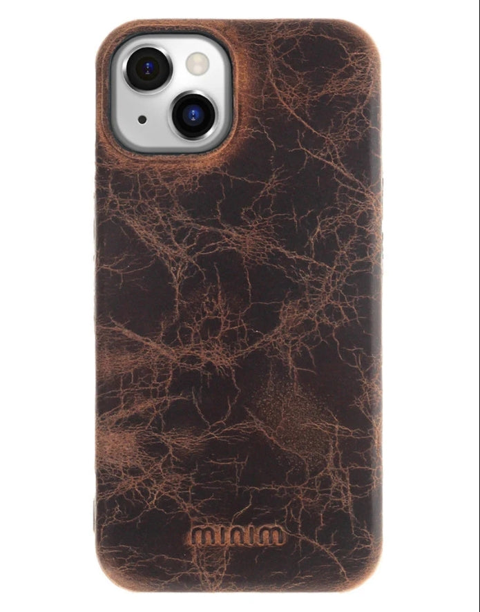 iPhone 13 / 14  suojakuori Käsintehty nahka