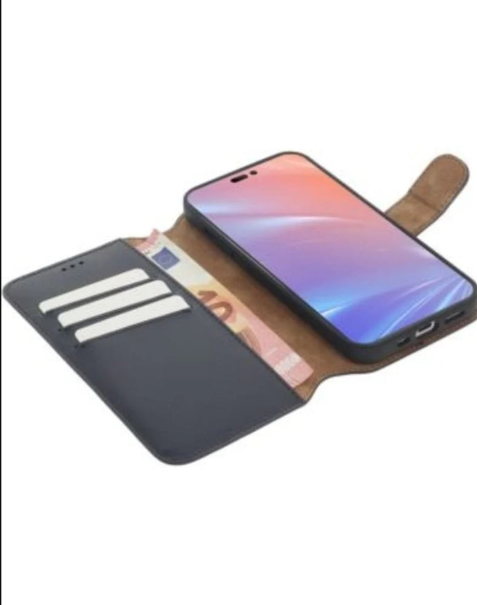 iPhone 13 mini –lompakkokotelo 2-in-1,Käsintehty nahka