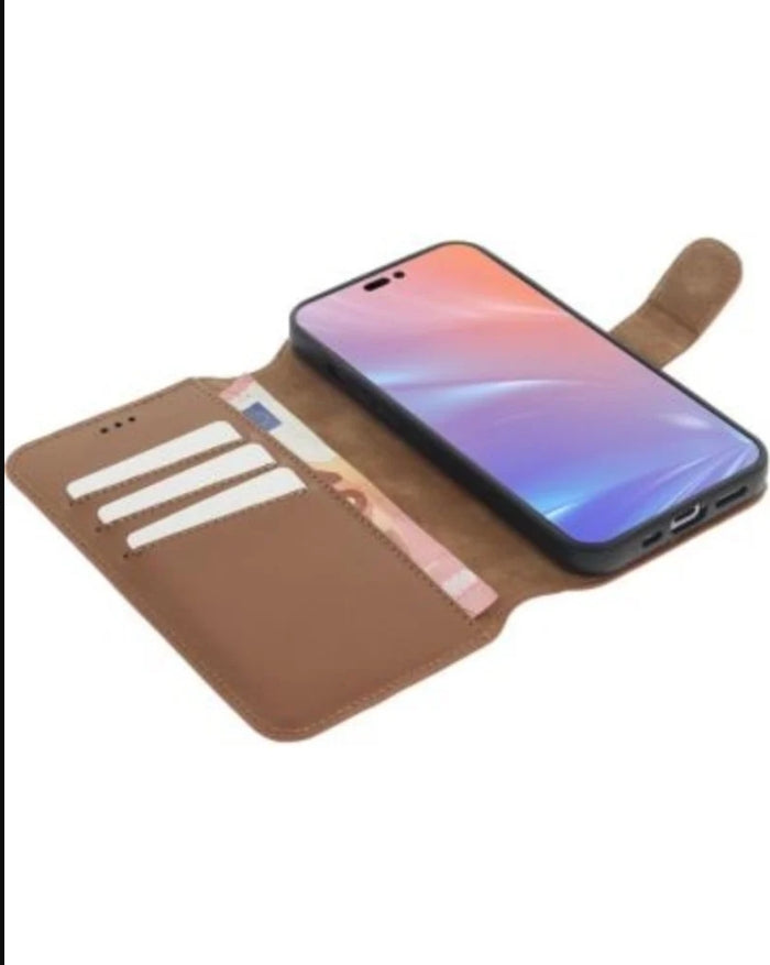 iPhone 13 / 14 –lompakkokotelo 2-in-1,Käsintehty nahka