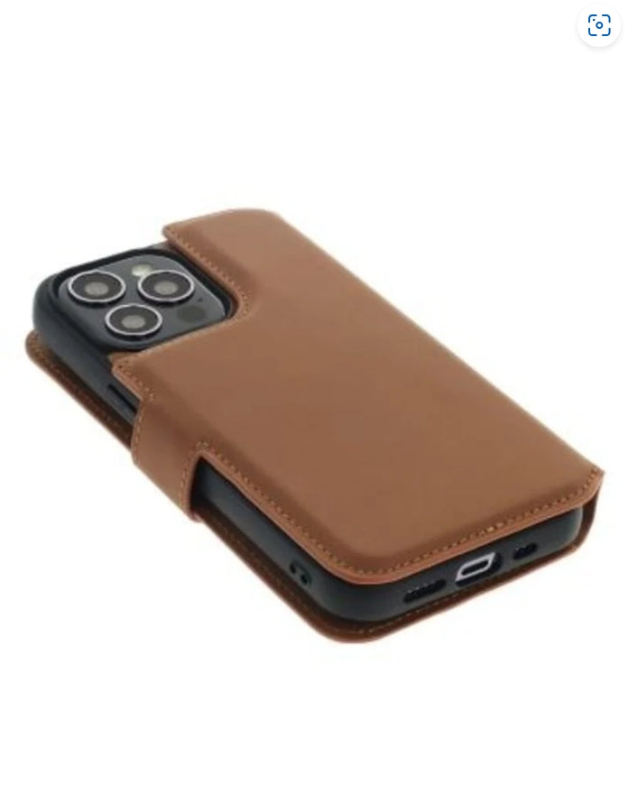 iPhone 15 Pro –lompakkokotelo 2-in-1,Käsintehty nahka
