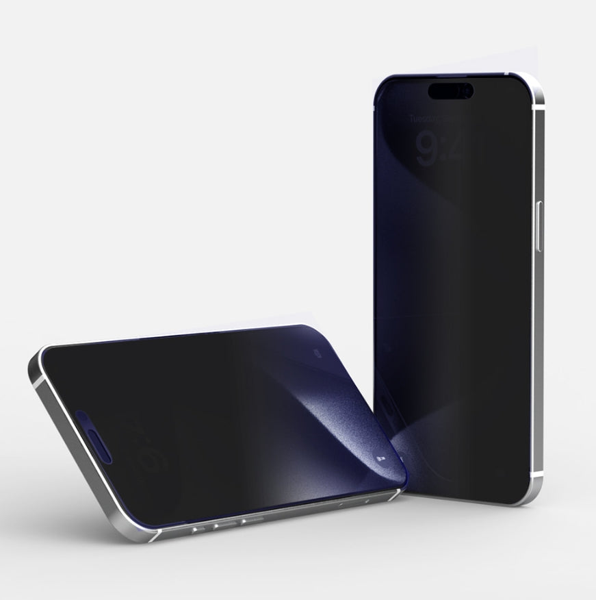 iPhone 17 Air Privacy Panssarilasi pölynpoistaja-asennusapurilla, koko näytölle
