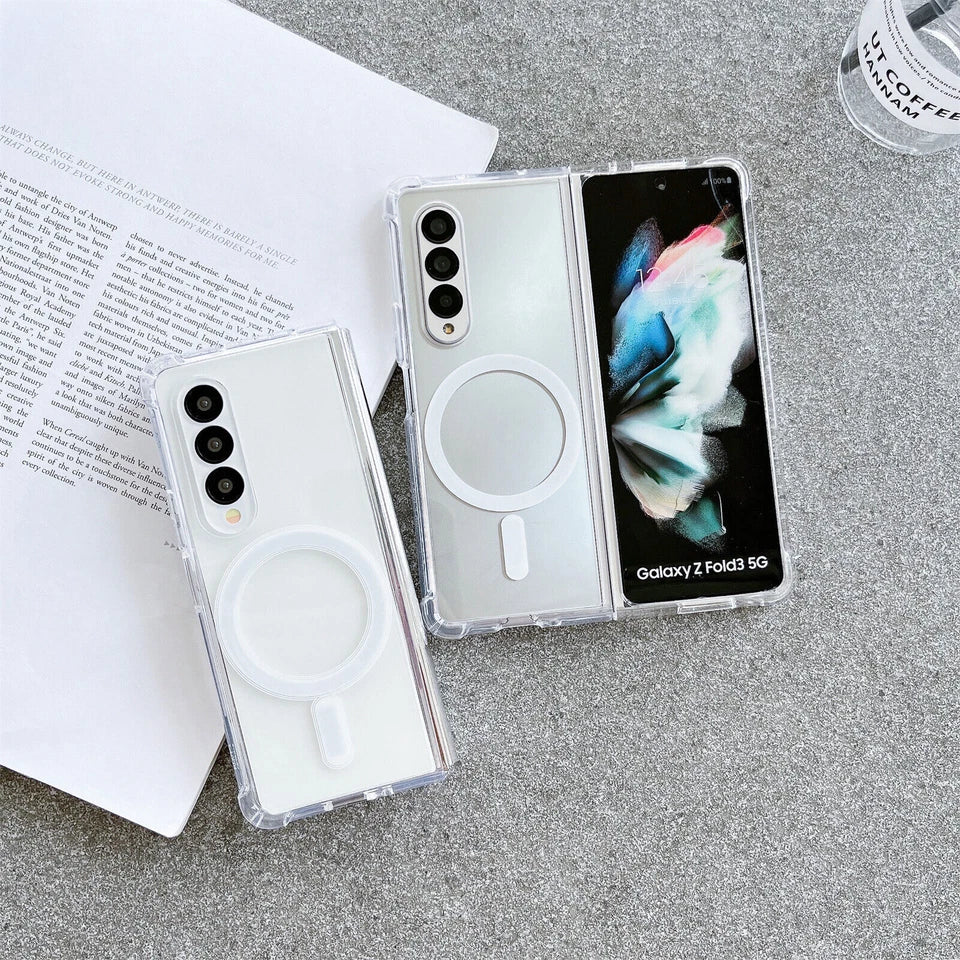 Samsung Galaxy Z Fold 5 kirkas suojakuori MagSafella