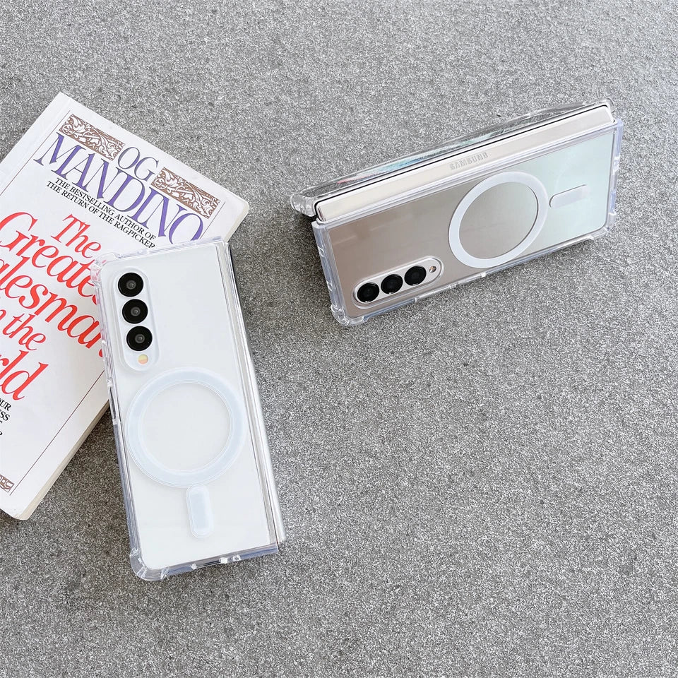 Samsung Galaxy Z Fold 5 kirkas suojakuori MagSafella