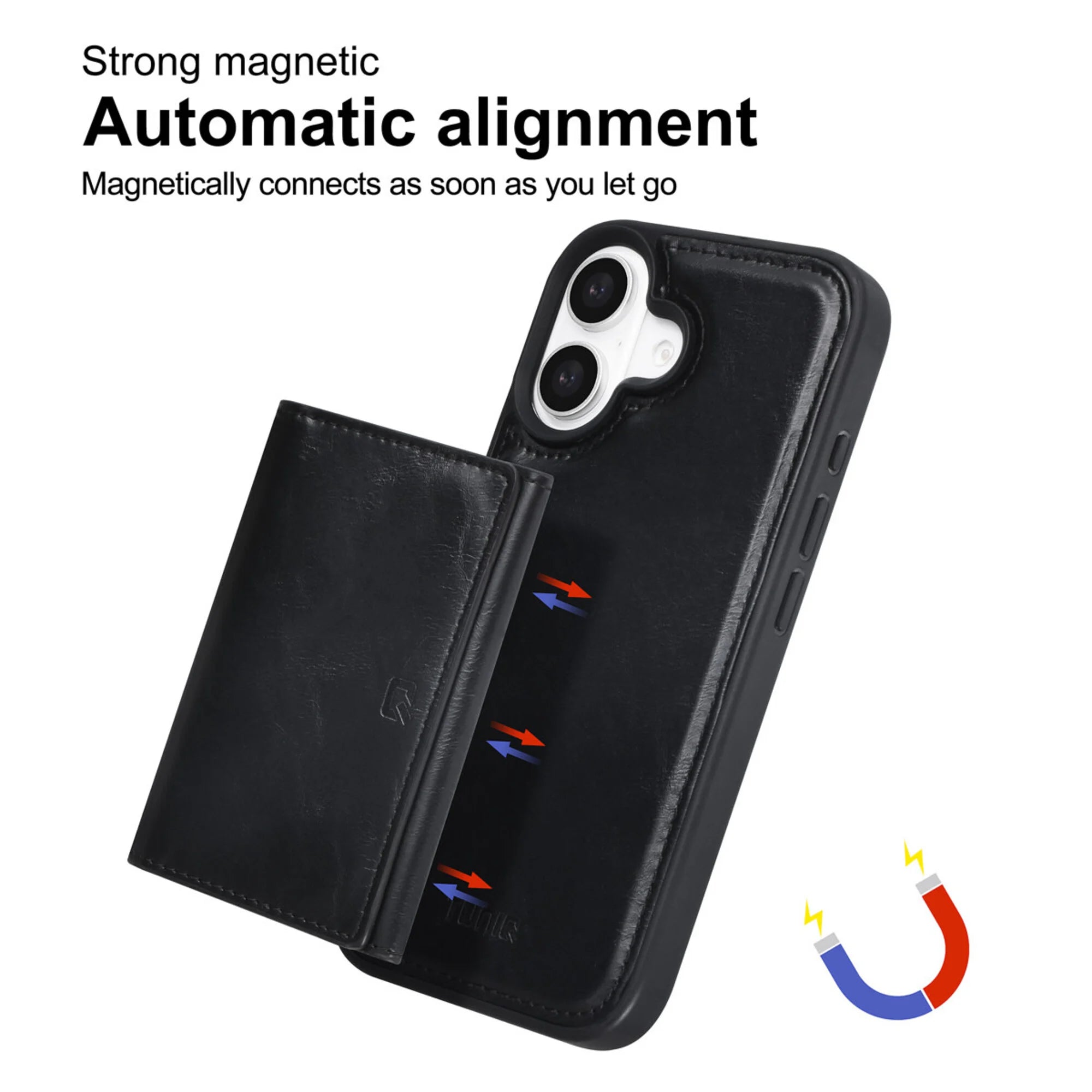 iPhone 16 TUNIQ Hardcase-suojakuori irrotettavalla korttitaskulla