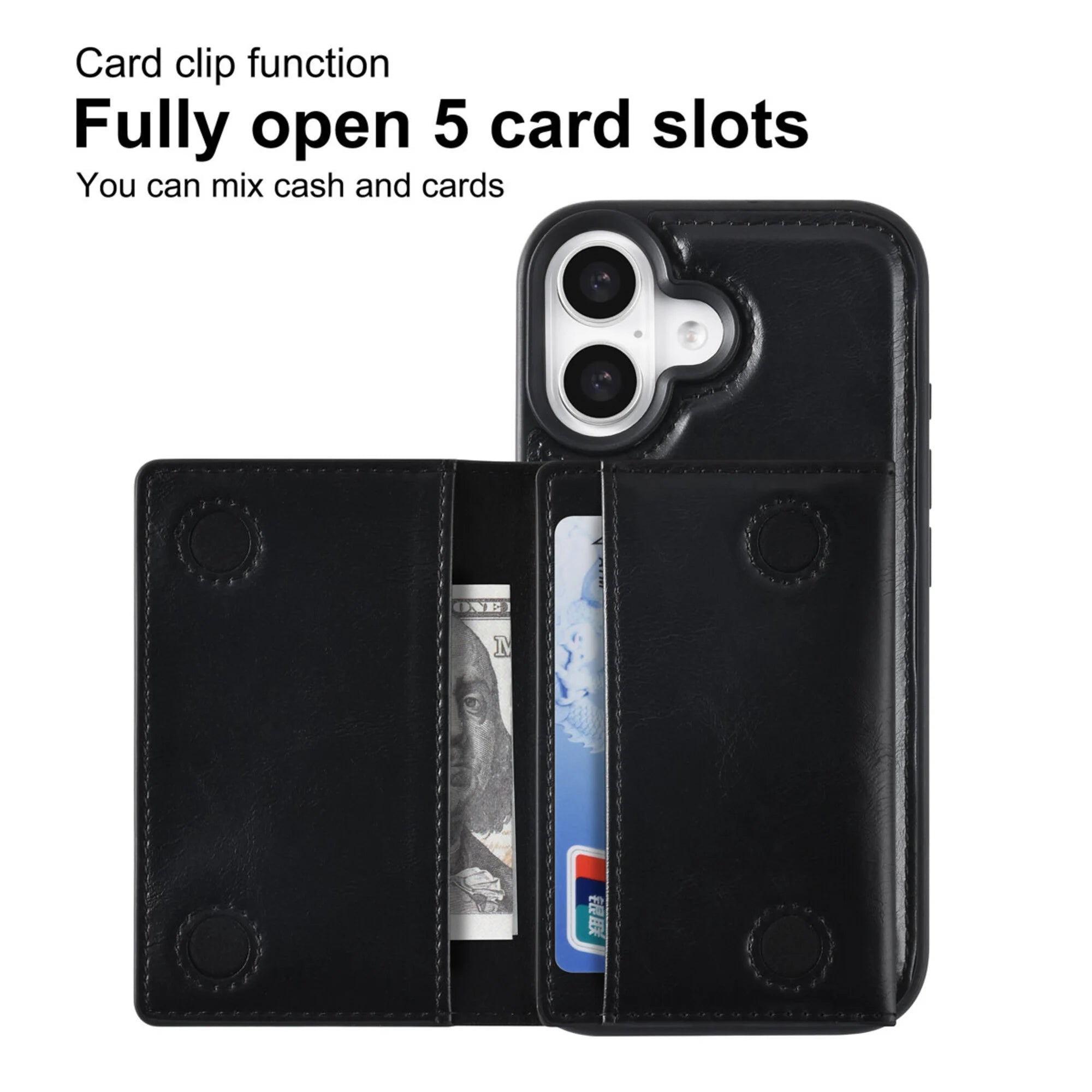 iPhone 16 TUNIQ Hardcase-suojakuori irrotettavalla korttitaskulla