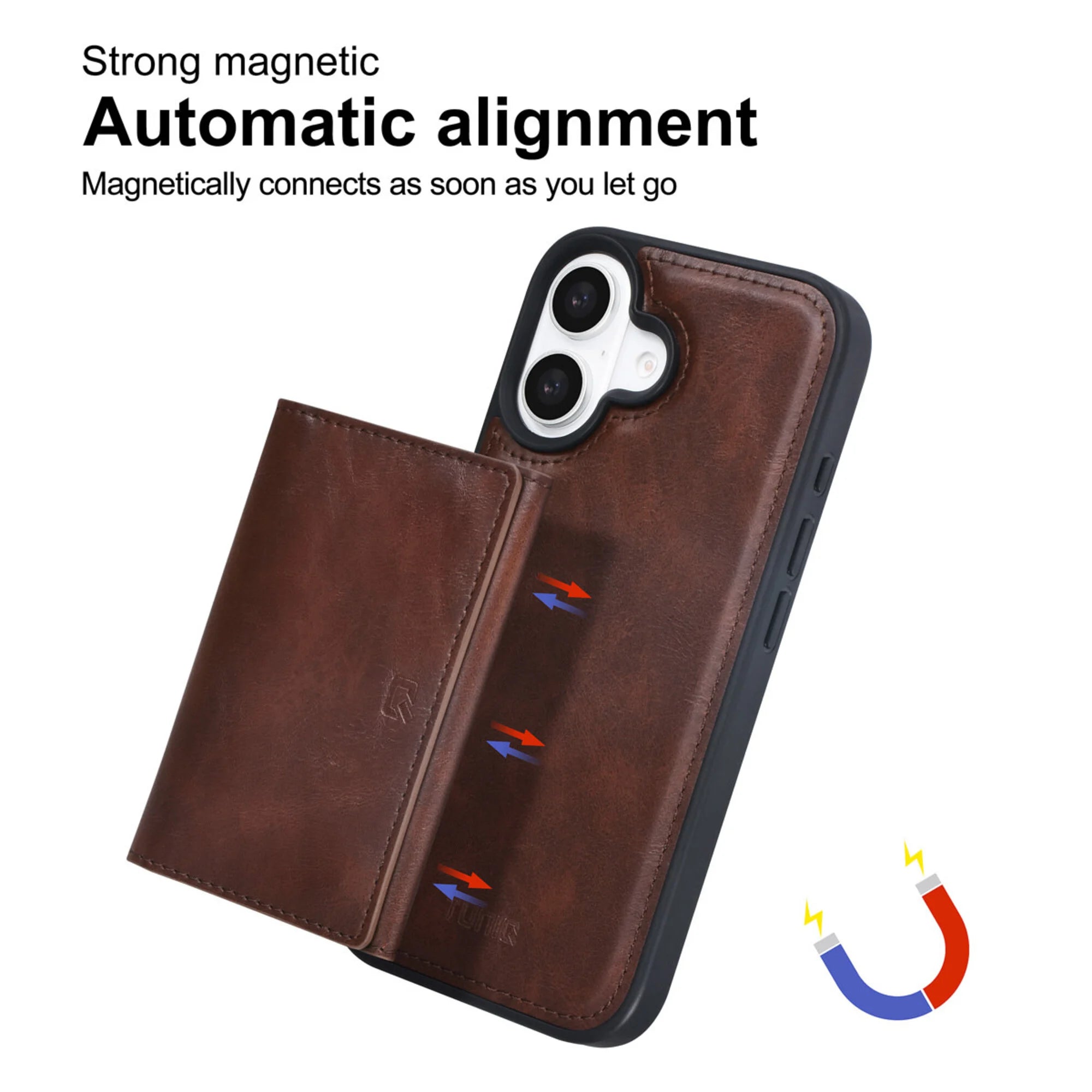 iPhone 16 TUNIQ Hardcase-suojakuori irrotettavalla korttitaskulla