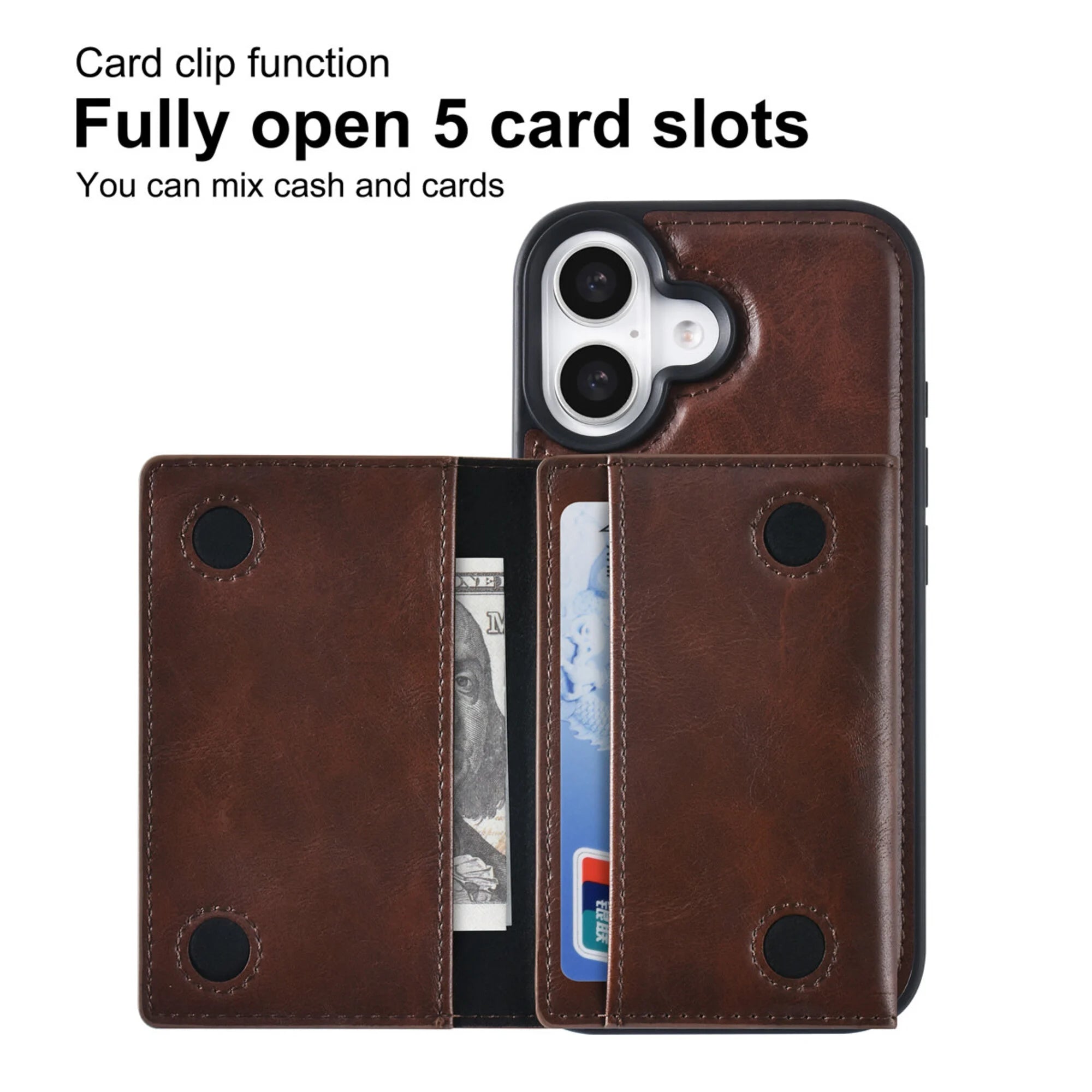 iPhone 16 TUNIQ Hardcase-suojakuori irrotettavalla korttitaskulla