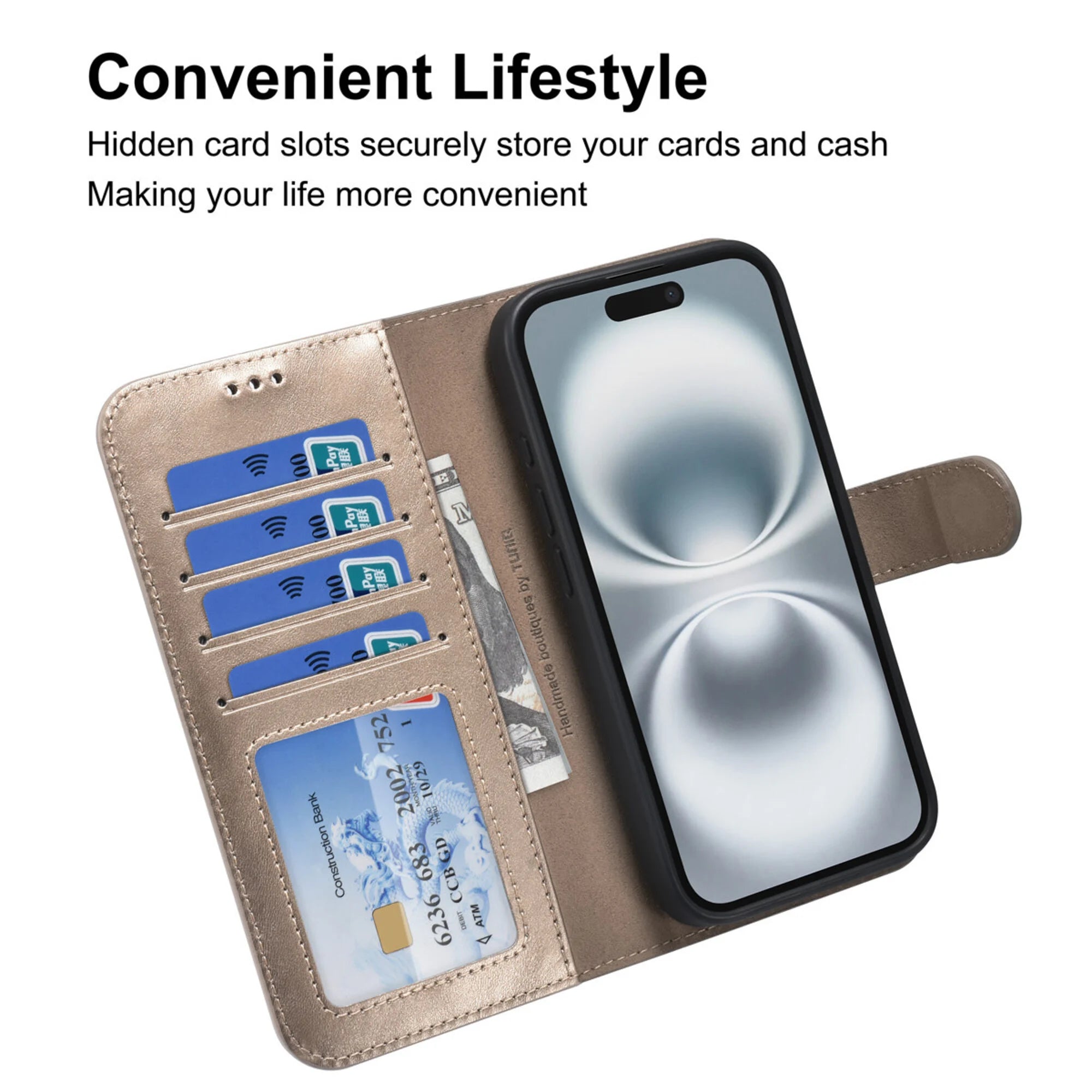 iPhone 16 TUNIQ 2in1 -lompakkokotelo
