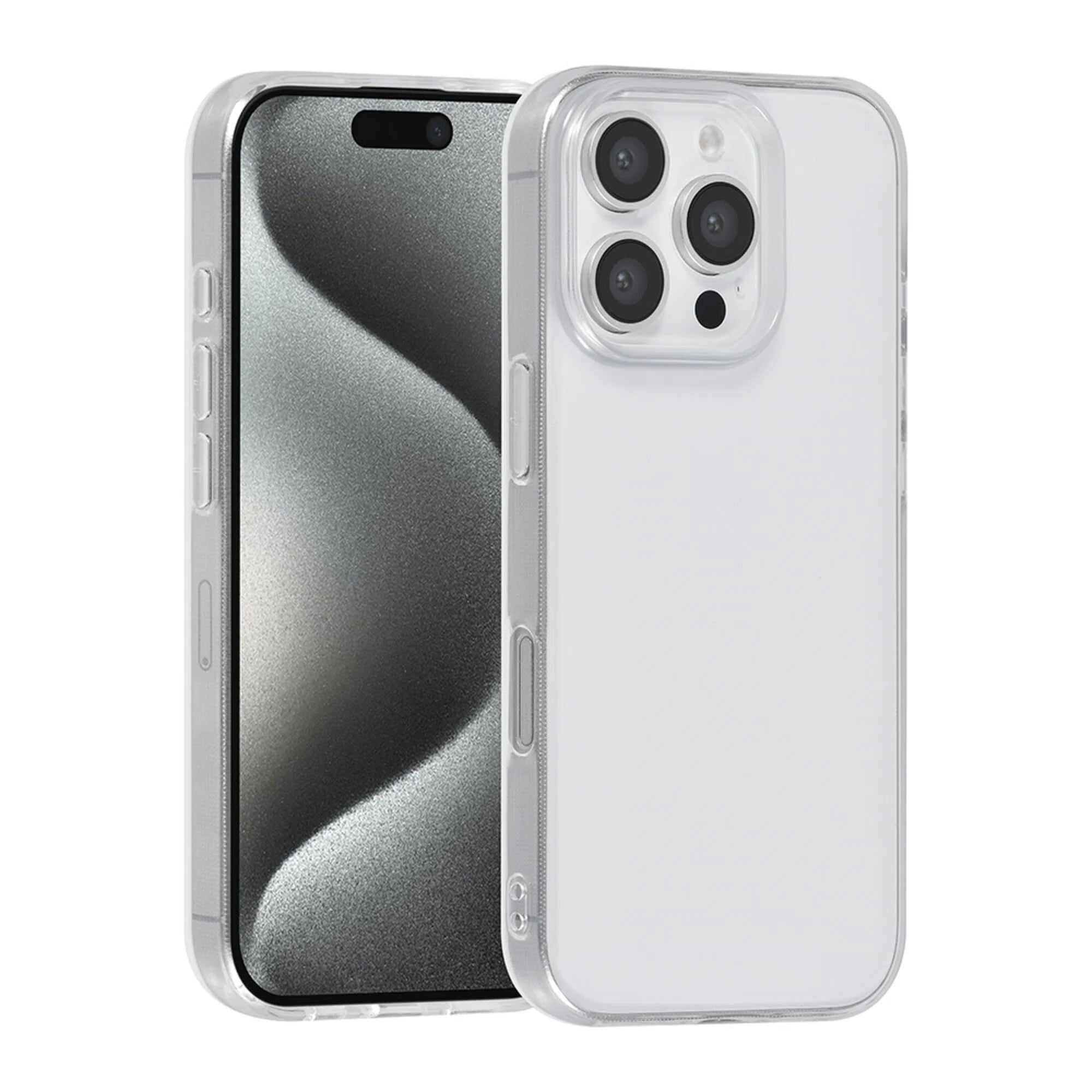 iPhone 12 / 12 Pro läpinäkyvä ohut TPU-suojakuor