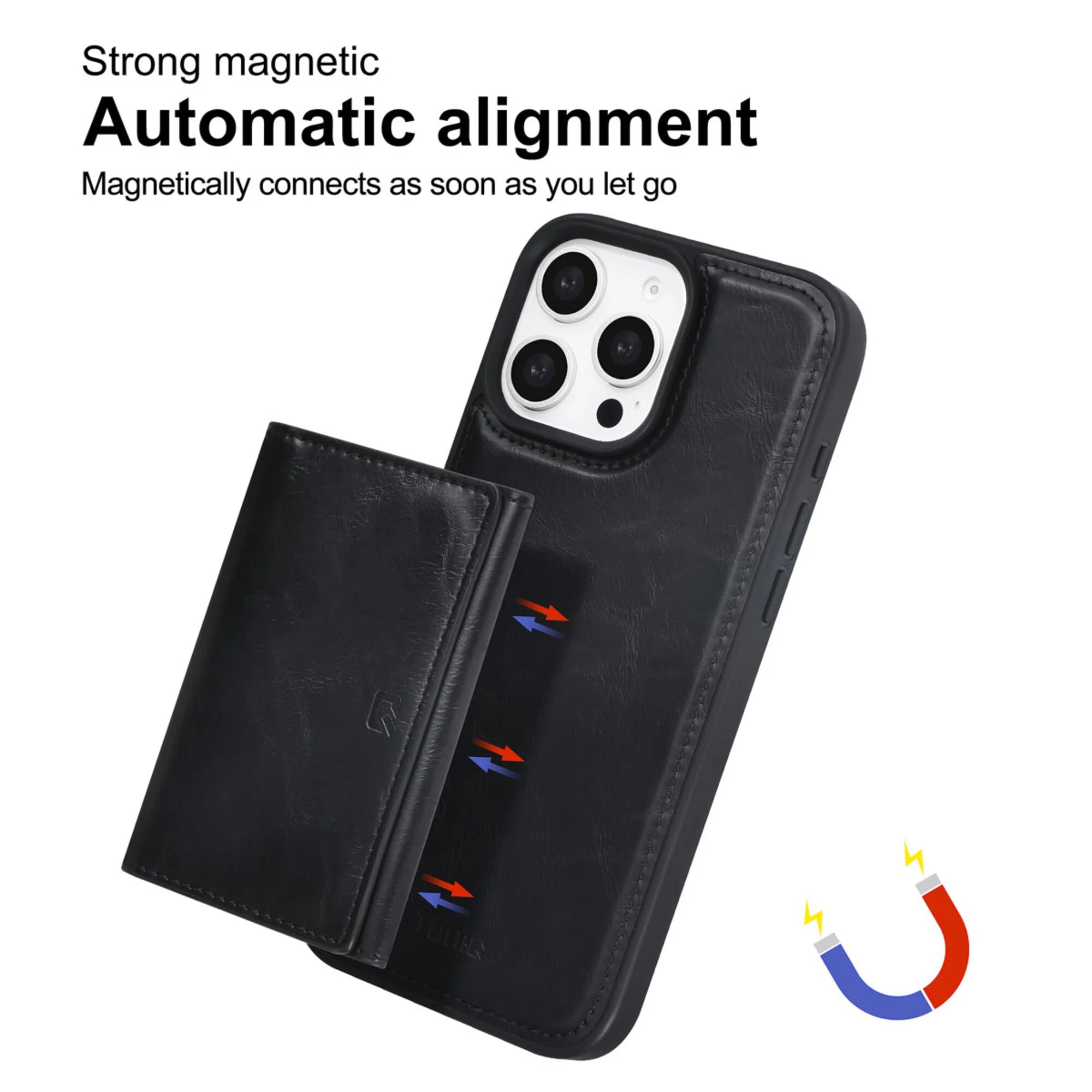 iPhone 16 Pro TUNIQ Hardcase-suojakuori irrotettavalla korttitaskulla