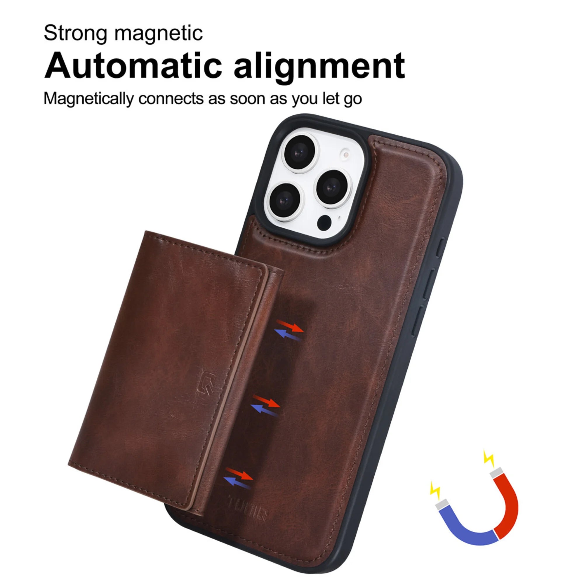 iPhone 16 Pro Max TUNIQ Hardcase-suojakuori irrotettavalla korttitaskulla