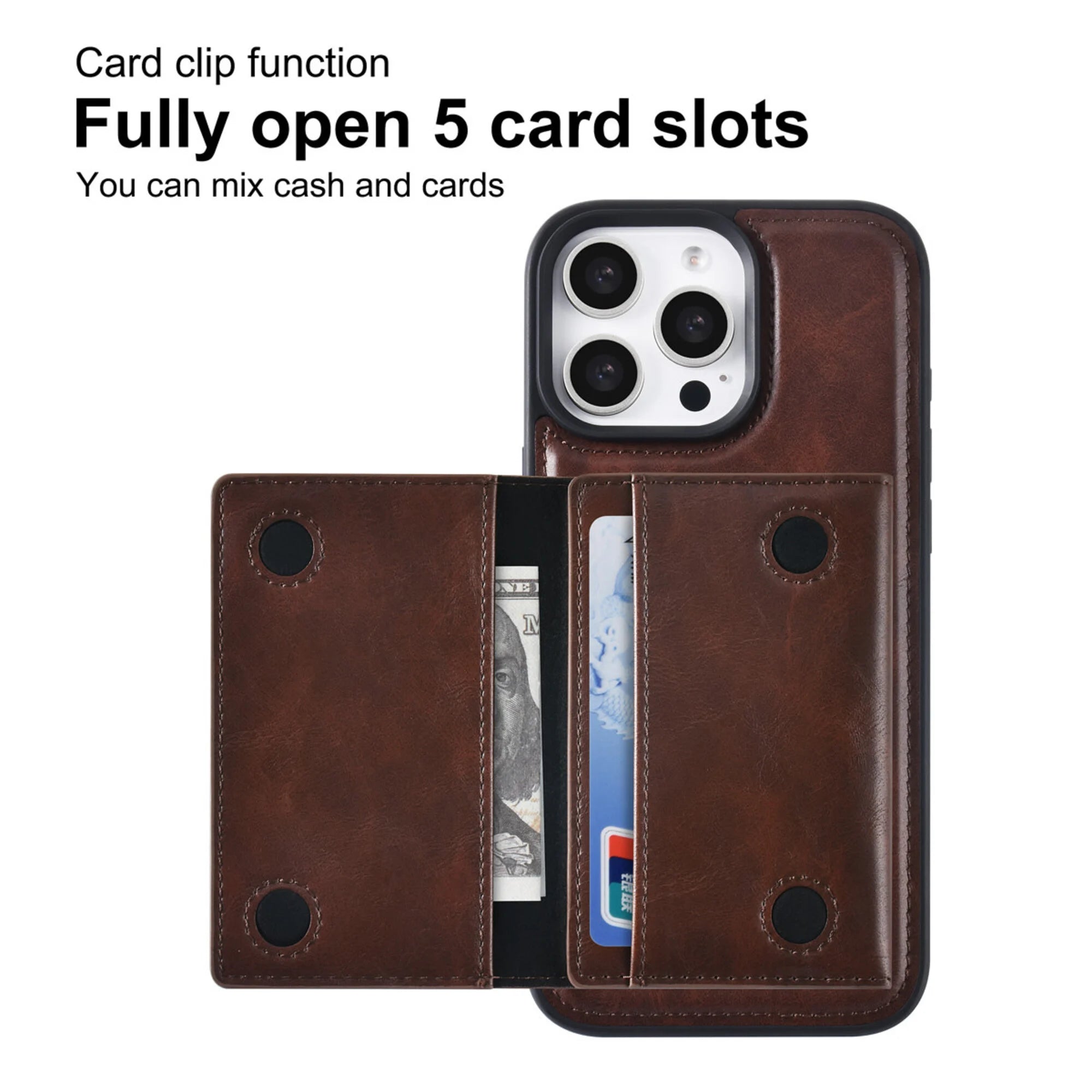 iPhone 16 Pro Max TUNIQ Hardcase-suojakuori irrotettavalla korttitaskulla
