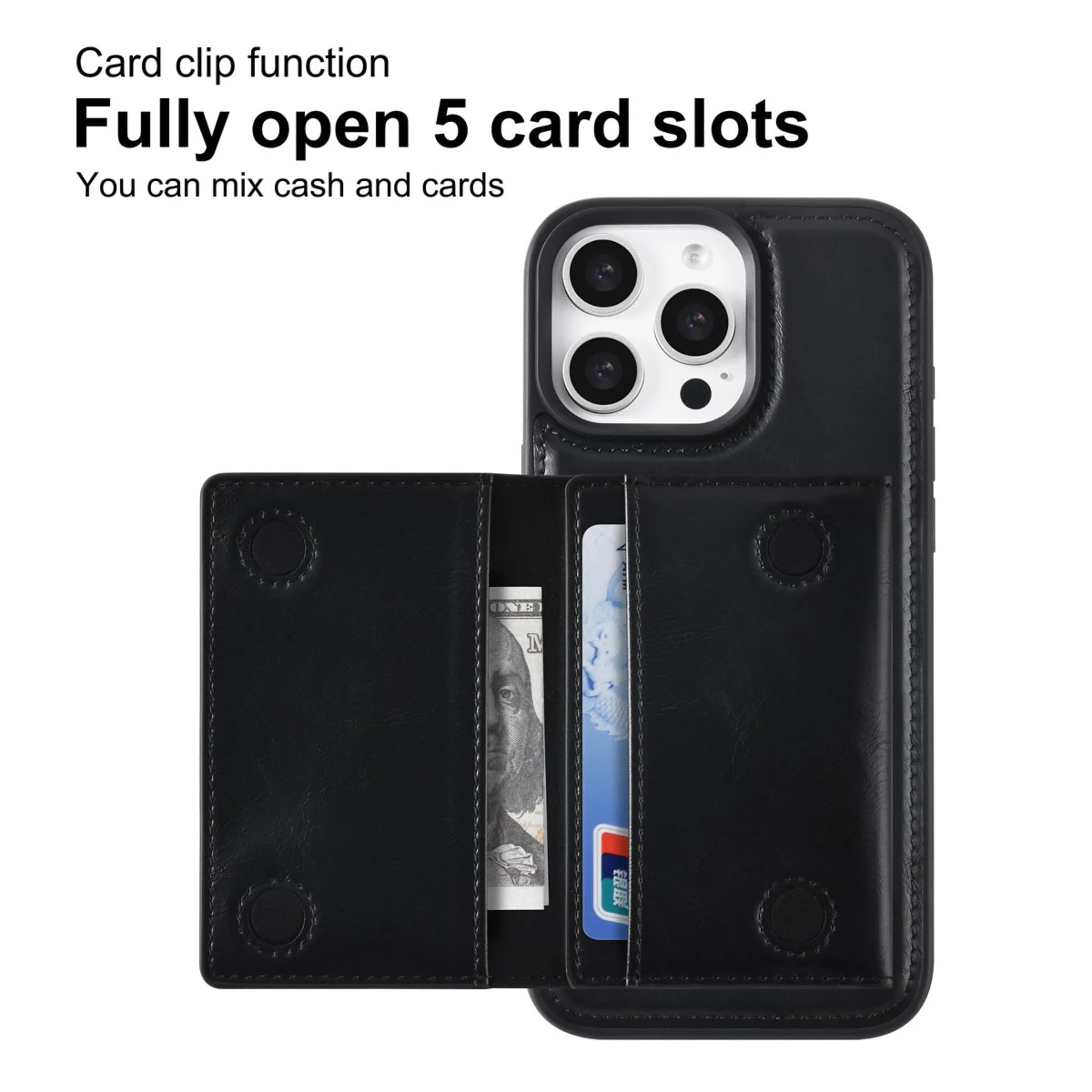 iPhone 16 Pro Max TUNIQ Hardcase-suojakuori irrotettavalla korttitaskulla