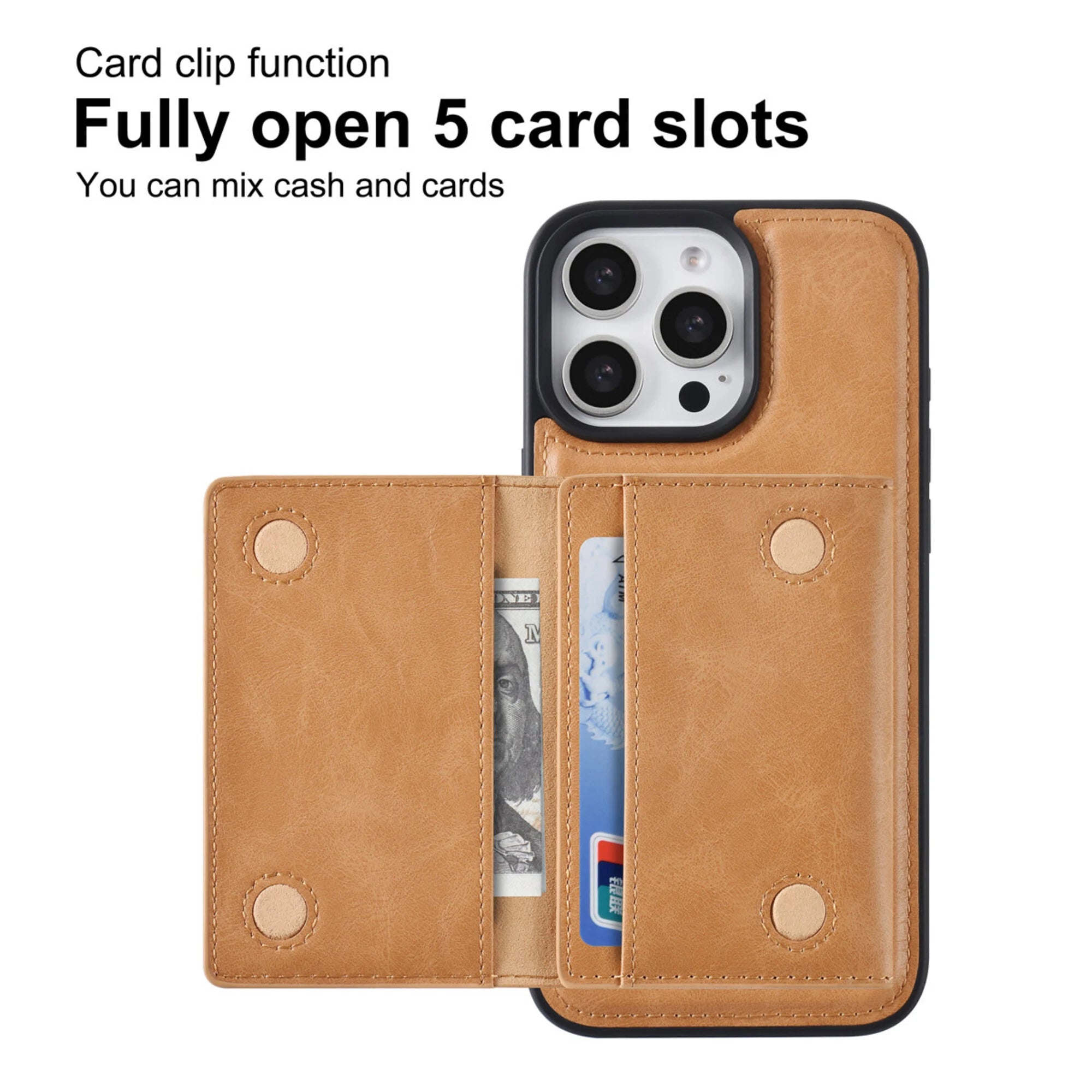 iPhone 16 Pro Max TUNIQ Hardcase-suojakuori irrotettavalla korttitaskulla