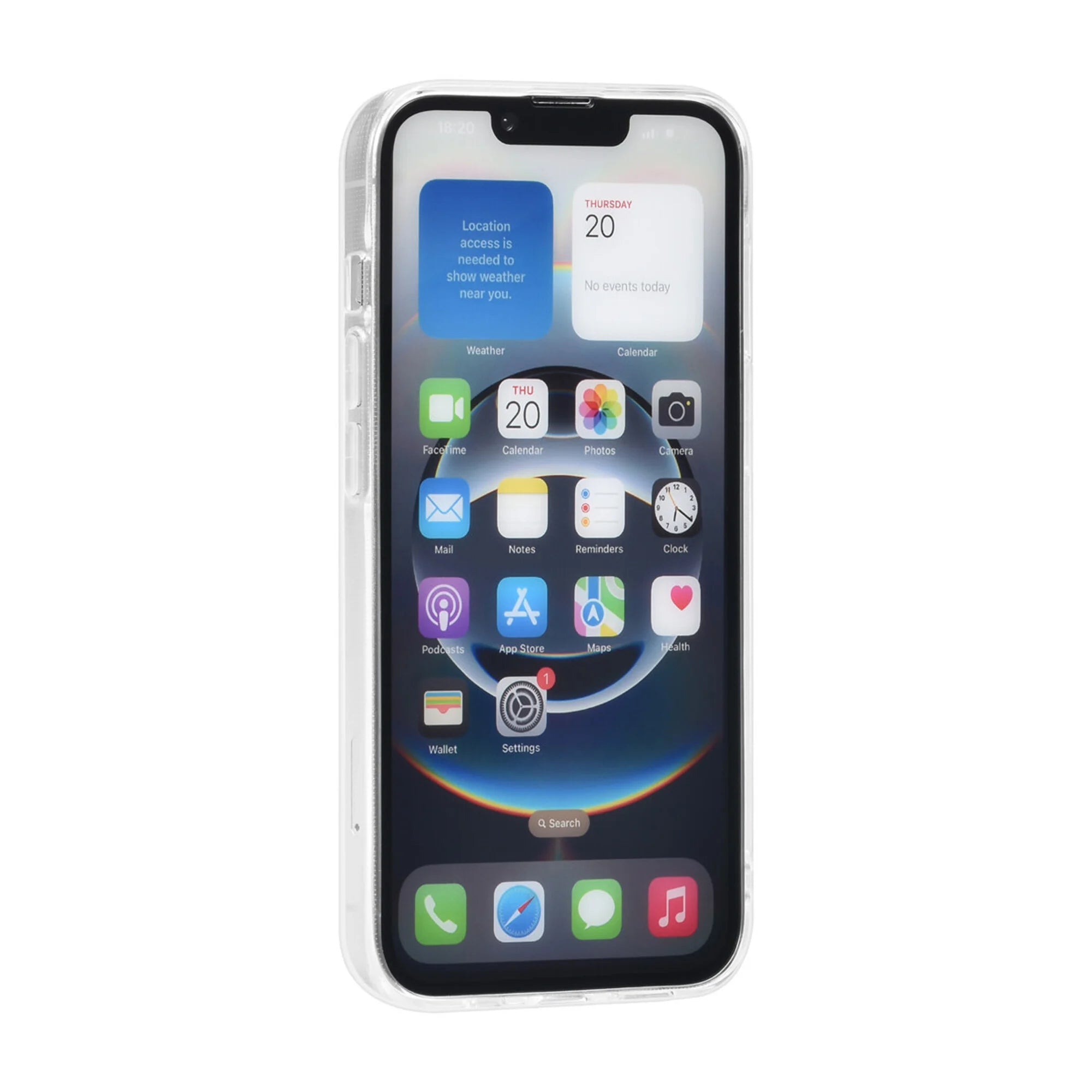 iPhone 16E TUNIQ läpinäkyvä ohut TPU-suojakuori